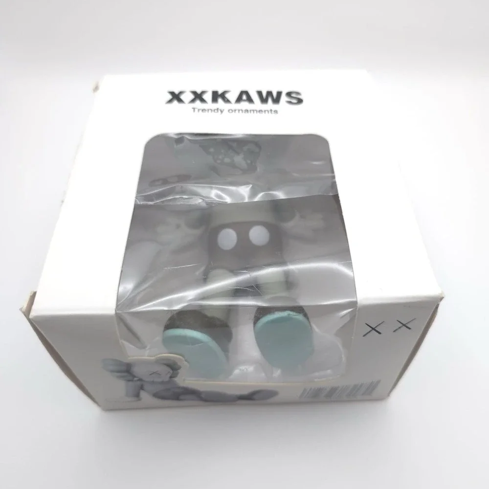 XXKAWS Trendy Ornaments Figure Art Gray New Open Box XX‎ KAWS